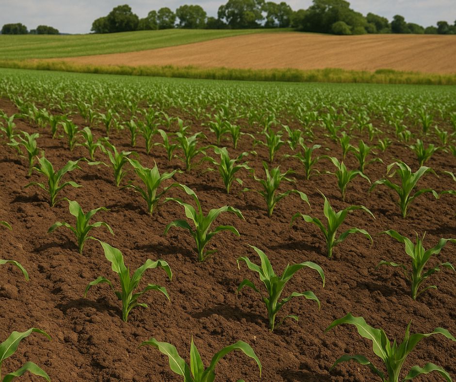 Suelo agrícola mostrando buena estructura gracias al calcio en el suelo